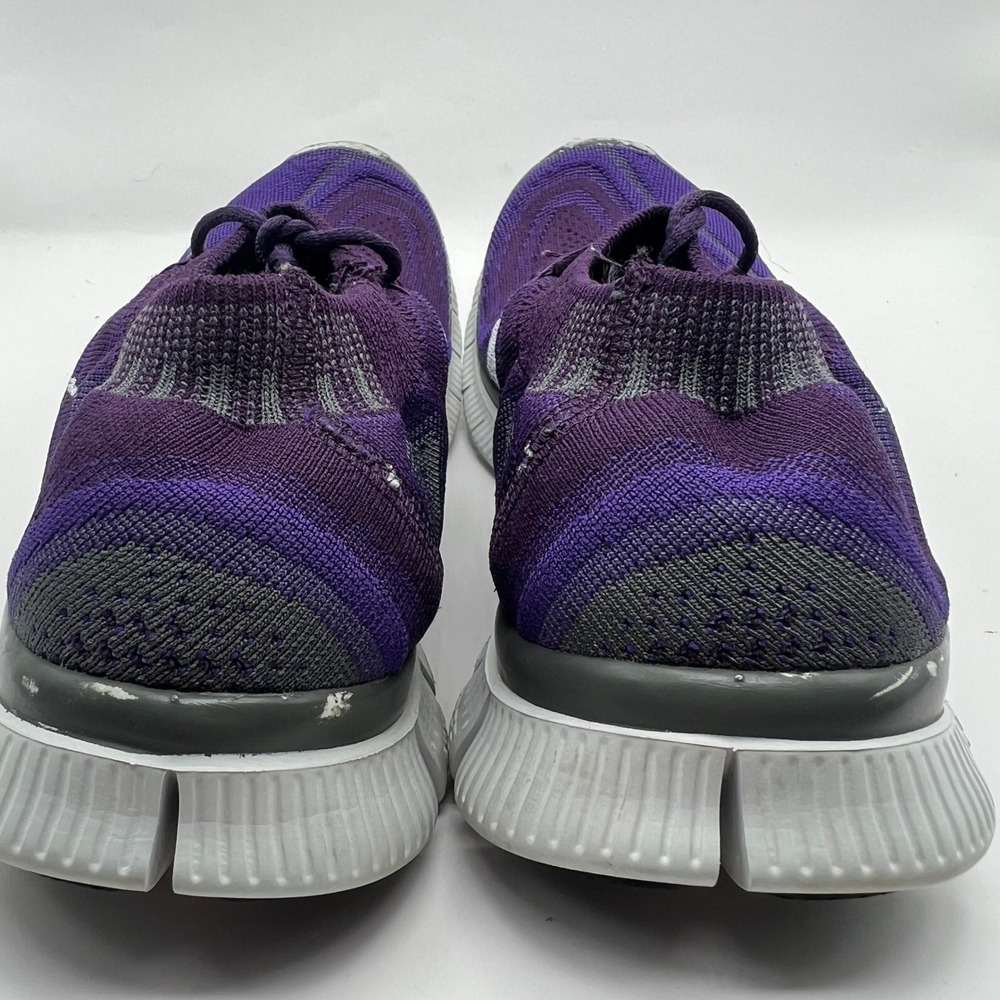Nike Free 5.0 Flyknit Purple Grey Running Shoes 615805-515 training Mens 9.5 - Picture 9 of 9
